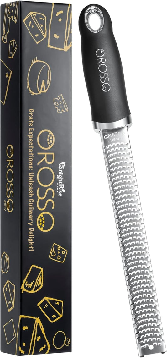 Grater, Lemon Zester Cheese Grater, Cheese Shavings, Parme Cheese, Ginger, Garlic, Zester Grater (black)