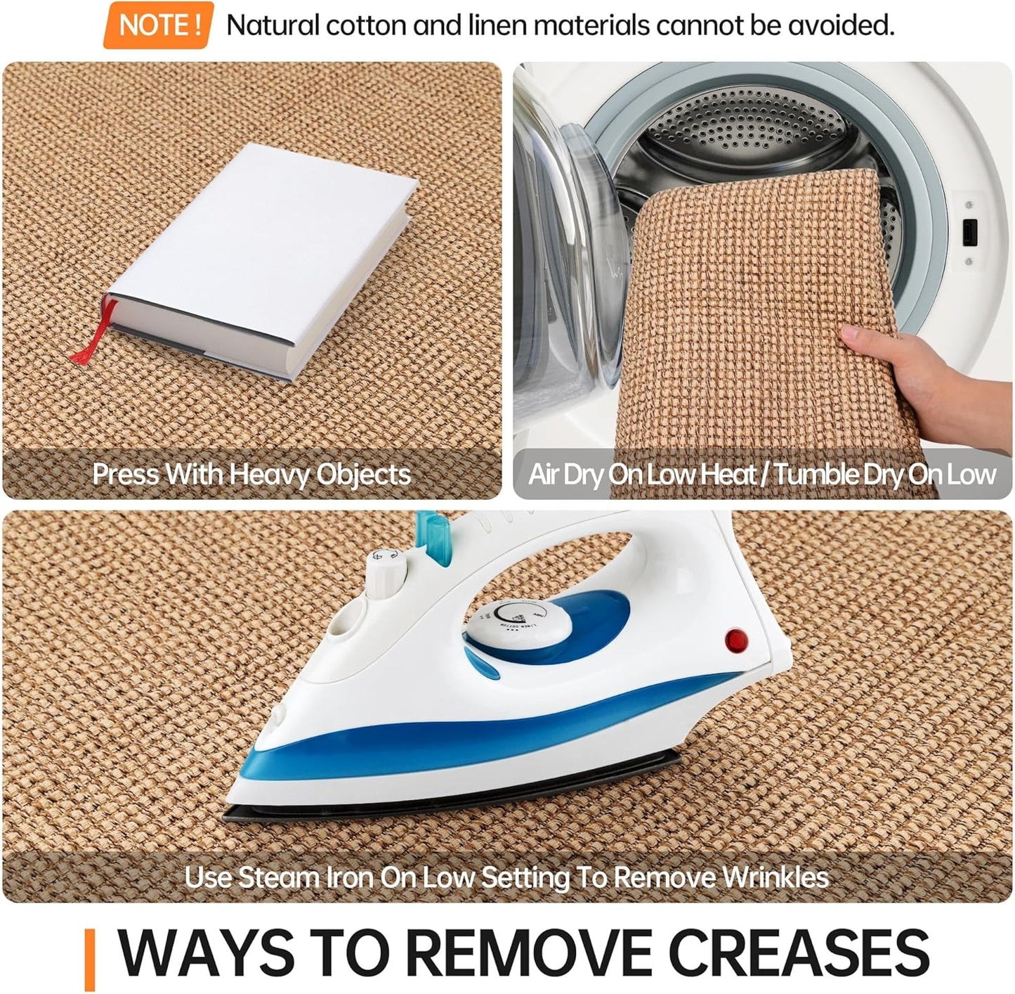 Kitchen Rugs and Mats Non Skid Washable [2PCS] (17.3" x 30"+ 17.3" x 48"), Absorbent Kitchen Floor Mats, Boho Cotton Kitchen Runner Rugs Comfort Standing Mat for Sink Hallway Laundry